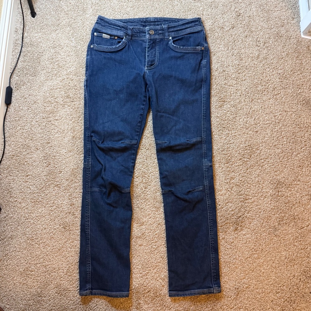 KUHL Kanvus Jean Mens 32x32 Blue Skinny Slim Fit Articulated Knee Denim